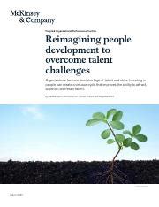Reimagining people development to overcome talent challenges.